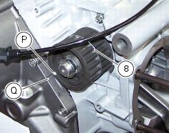 Workshop manual photo showing mark alignment