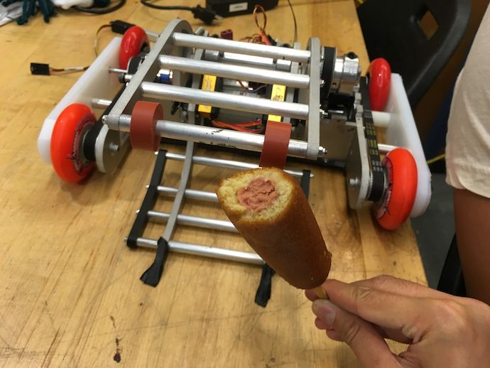 "I wouldn't put it past you guys to use real hot dog in a bot."