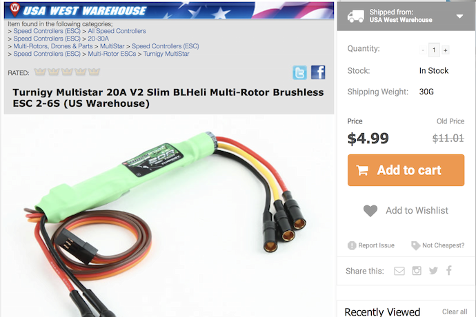 HobbyKing store screenshot